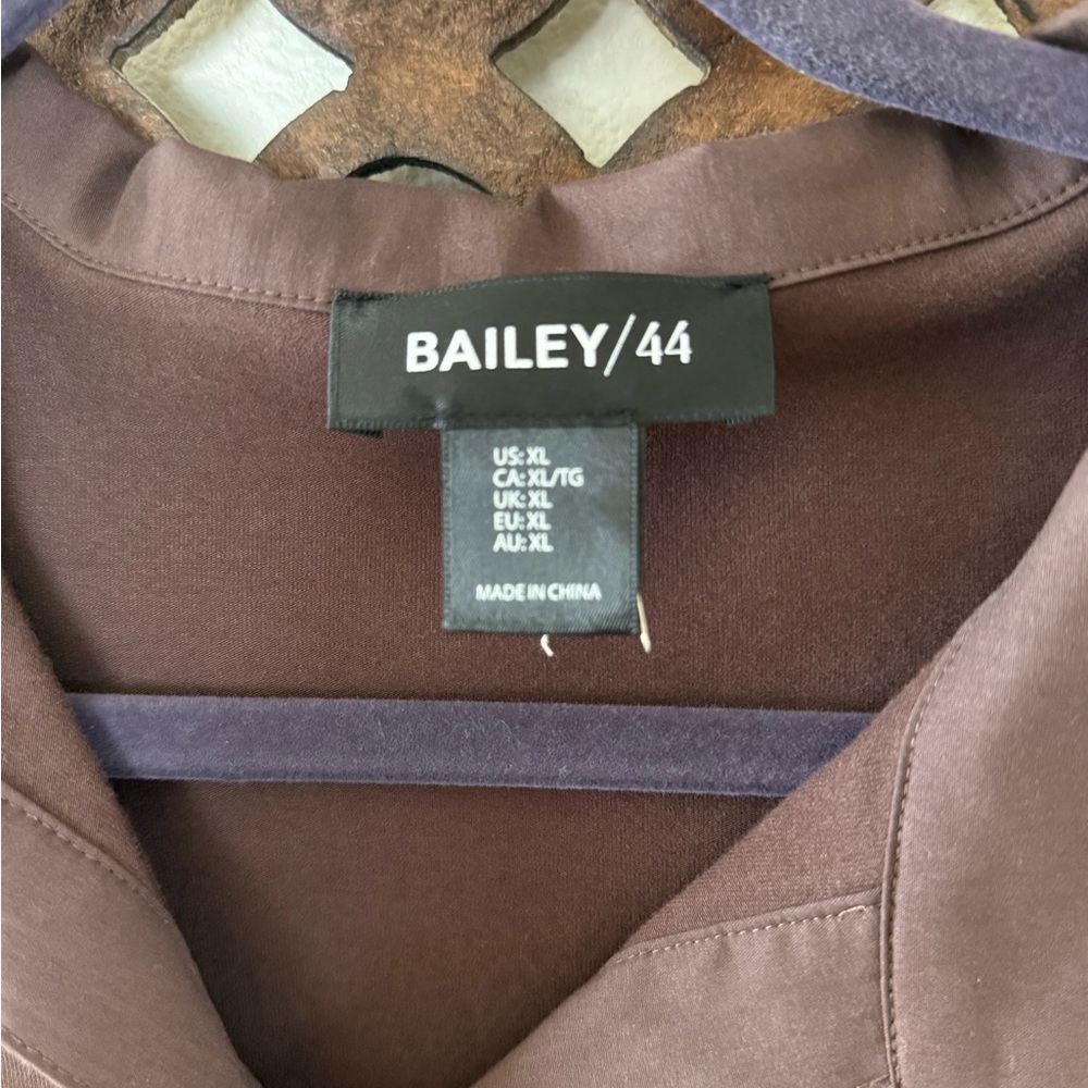 Bailey 44 Chocolate Button Down Puff Sleeve Shirt - Picture 3 of 3